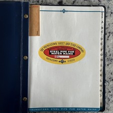 1937 Youngstown Sheet And Tube Co Water Works Manual Steel Pipe Sales Specs OH picture