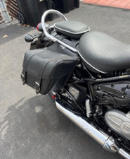 BLACK Set Pannier / Luggage Rails 2016+ Triumph Bobber & Speedmaster 1200 USA picture
