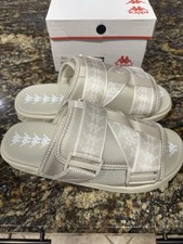 Kappa 222 Banda Mitel 1 Slide Sandals Off-White Men's Size 12 New In Box picture