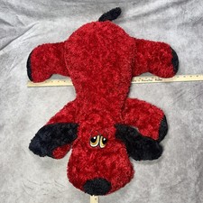 Vintage Dan Dee Red Black Dog Plush Large 27 Inches Floppy Collectors Choice picture