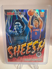 Panini 2023-24 NBA Hoops Premium Ausar Thompson Sheesh Red Seismic RC #24 /199 picture