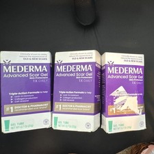 THREE PACK Mederma Advanced Scar Reducer Gel, 0.7 oz, Sealed NIB EXP 1/2028 picture