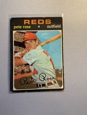 1971 Topps #100 Pete Rose Cincinnati Reds Vintage Baseball Card picture