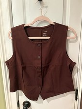 NWT Women’s Size XL Dark Brown Blouse Brand A New Day Brown SKU TR78 picture