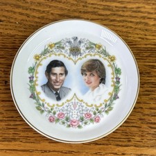 Vintage 1981 Charles Diana Royal Wedding Crown Staffordshire Bone China Plate 4” picture