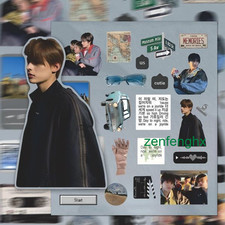 6Pc/set Hot Cortis goods JAMES JUHOON KEONHO Journal Decorative stickers paster picture