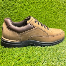 Rockport Eureka Mens Size 10.5EE Brown Black Leather Classic Walking Shoes picture
