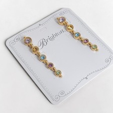 Brighton Twinkle Mod Gold Crystal Drop Earrings JA9950 Multicolor New picture