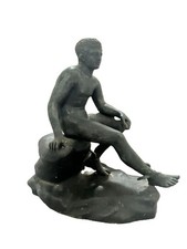 19TH C GRAND TOUR BRONZE SEATED HERMES MERCURY AFTER THE ANTIQUE picture