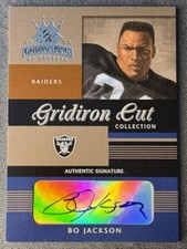 Bo Jackson 2003 Donruss Gridiron Kings Gridiron Cut Auto /100 LA Raiders #GC-2 picture