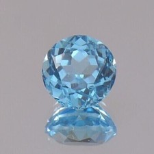 4.7 Ct+ Natural Flawless Sky Blue Aquamarine Round Cut Loose Certified Gemstone picture
