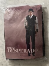Daring Desperado Costume Mens Medium Halloween Party Western Cosplay Outfit picture