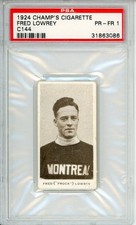1924 Champs Cigarette C144 Fred Lowrey Rookie PSA 1 picture