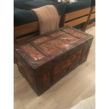 Dongyang Handcarved Vintage Camphor Wooden Chest picture