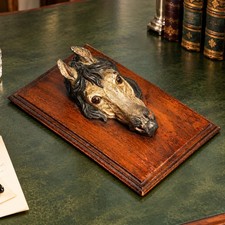 Rare Antique Austrian Cold Painted Bronze Horse Sculpture Desk Document Clip picture