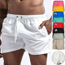 Men's Swim Trunks Quick Dry Board Shorts Drawstring Beach Bathing Suit Pockets picture