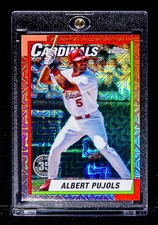 Albert Pujols RARE CHECKERBOARD REFRACTOR CARD St Louis Cardinals picture