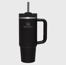 Stanley Quencher H2.0 FlowState 40oz Black Tumbler w/ Handle, Lid & Straw picture