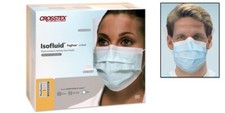 Crosstex GCIPWT Isofluid Level 1 Face Masks with Shield Anti Fog 25/Bx Turquoise picture