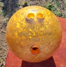 Brunswick Gold Crown Gold Flake Bowling Ball 13lbs DAMAGED  picture