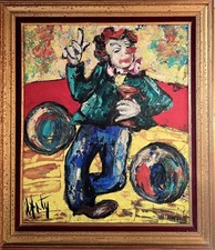 Henry d’Anty (1910-1998) The Clown April 1960 (55x46cm) with its frame Rare picture