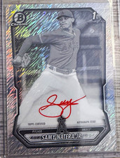 Topps 2026 Bowman Chrome Samy Natera Jr.1st Bowman AutoBLACK AND WHITE  Red Auto picture