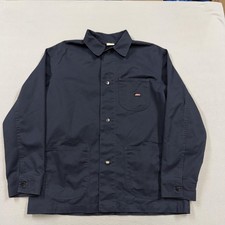 Dickies Jacket Mens Large Blue Twill Snap Front Workwear Pockets Casual picture