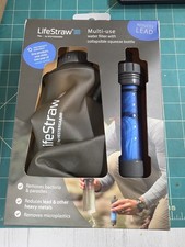 LifeStraw Flex Multi-Use Water Filter Collapsible Squeeze Bottle, Black/Blue picture