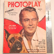 Photoplay Magazine September 1950 Issue Alan Ladd Illustrated picture