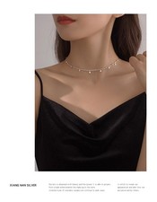  925 Sterling Silver Tassel Necklace for Women, Elegant Round Pendant Jewelry picture