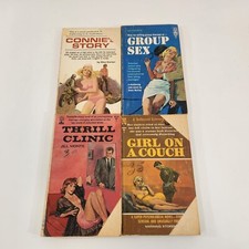 Adult Theme Paperback LOT Softcover Library Sleaze 1960s Books Thrill Clinic picture
