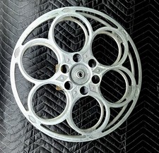 Vntg Goldberg Bros  35mm Cast Aluminum 6  Hole 2000' House Reel -FREE SHIPPING picture
