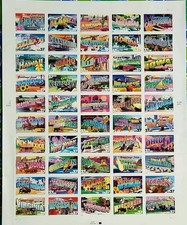 USPS Greetings From U.S. States 37 Cent USA Stamp Sheet Uncertified 2002 picture