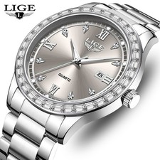 LIGE Men Watch Quartz Date Luminous 3ATM Waterproof Luxury Man Wristwatch Gift picture