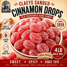 Claeys Sanded Cinnamon Drops 4 lb Bulk Old Fashioned Hard Candy Fresh picture