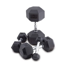 BODY SPORT RUBBER ENCASED HEX DUMBBELL, 30 LBS. picture