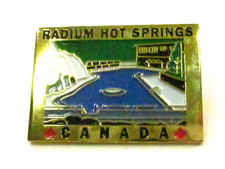 Radium Hot Springs Metal Lapel Hat Pin Canada 1 1/4