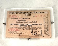 Pennsylvania Railroad System 1930 Pass picture