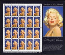 1995 US SC 2967 Legends of Hollywood Marilyn Monroe Full Sheet of 20 - MNH picture