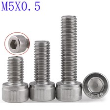 M5 - 0.5 Fine Thread 304 Stainless Steel Socket Head Caps Screws Metric DIN912 picture