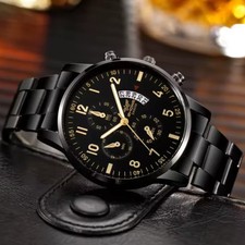 Waterproof Men Watch Stainless Steel Quartz Luminous Classic Business Wristwatch picture