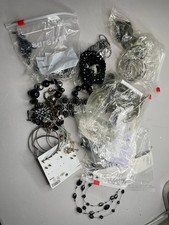 Curated 2.6lb Black&White Vintage To Now All Wearable Costume Jewelry Collection picture