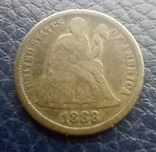 1888 P Seated Liberty Dime - Old US 90% Silver 10 Cent Coin - picture