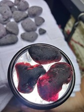 GENUINE RARE dark purple beach glass picture
