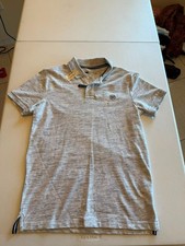 Aeropostale Stretch Polo Shirt Men's Medium Gray Heather Short Sleeve NWT Logo picture