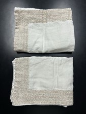 Restoration Hardware RH Elea Embroidered King Size Shams Natural Beige picture