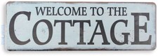 TIN SIGN Welcome to the Cottage Metal Décor Art Farm Shop Beach Kitchen A678 picture