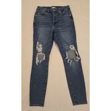 Good American Distressed Ripped Jeans Size 6/28 Medium Wash picture