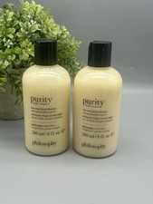 2 Philosophy Purity Made Simple One-Step Facial Cleanser 8 oz Not Sealed New picture
