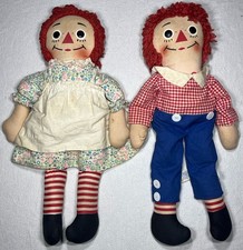Vintage Raggedy Ann & Andy Dolls Knickerbocker 18